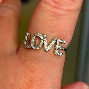 Sterling silver love ring